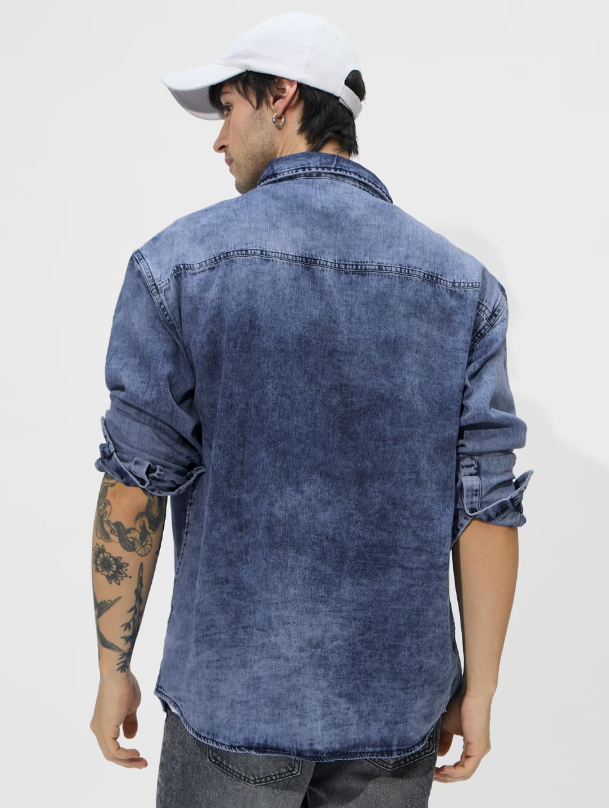 urban fade denim shirt